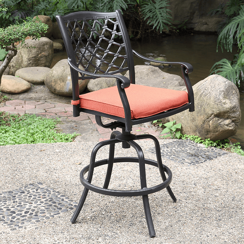 036 Cast Aluminum Swivel Bistro Chair