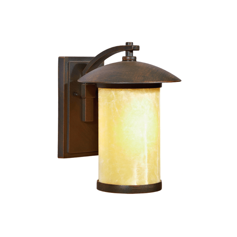 DH-5051S(32#) Outdoor Wall Light Fixture for Exterior Aluminum Housing Bronze With Marble Glass