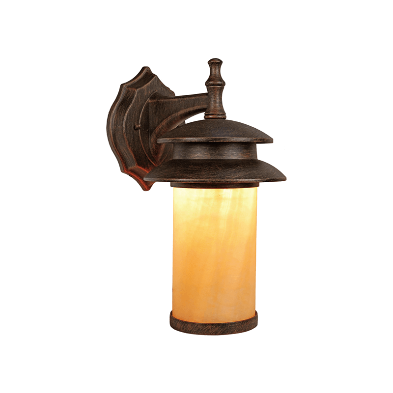DH-7071(32#) Outdoor Wall Light Fixture for Exterior Aluminum Housing Bronze With Marble Glass